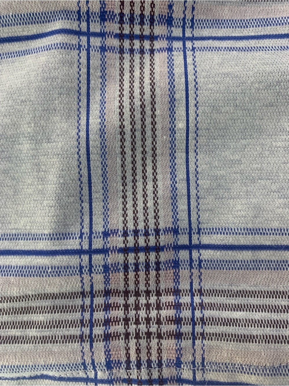 Altar’d State NWT Plaid Square-Neck Pinafore Dress in Light Gray, Blue & Pink L - Picture 13 of 16